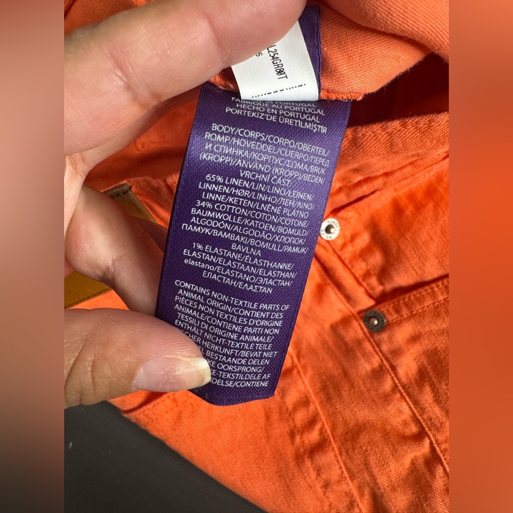 Ralph Lauren Purple Label Orange Pants - Picture 7 of 10